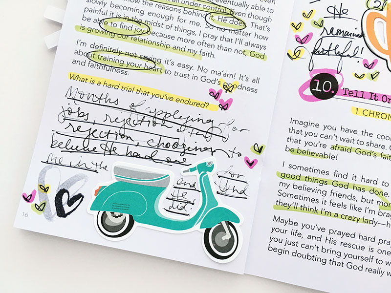 mixed media faith art journaling by Bailey Robert | Be Still, Beloved | How He Loves Us, Day 9