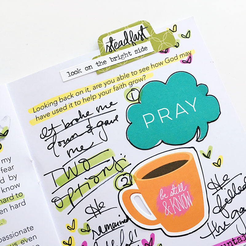 mixed media faith art journaling by Bailey Robert | Be Still, Beloved | How He Loves Us, Day 9