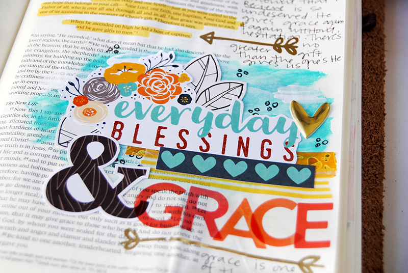 hybrid mixed media digital Bible art journaling entry by Elaine Davis | Gratitude Documented | Everyday Grace