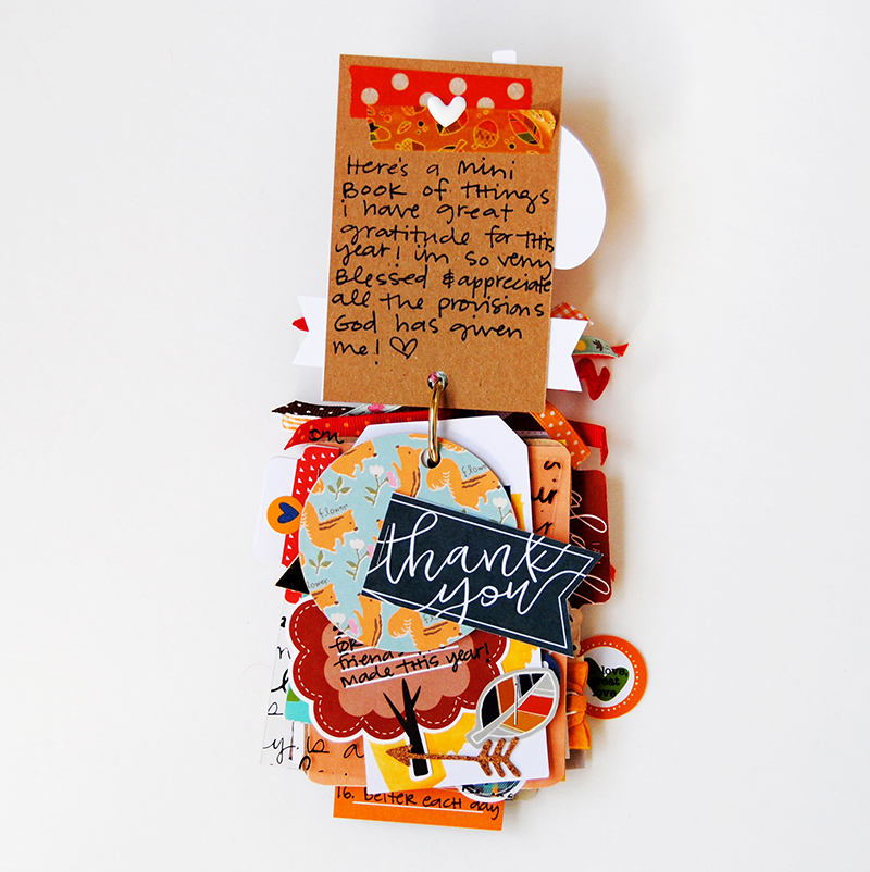 hybrid paper crafting gratitude mini book by Elaine Davis | Illustrated Faith Print & Pray