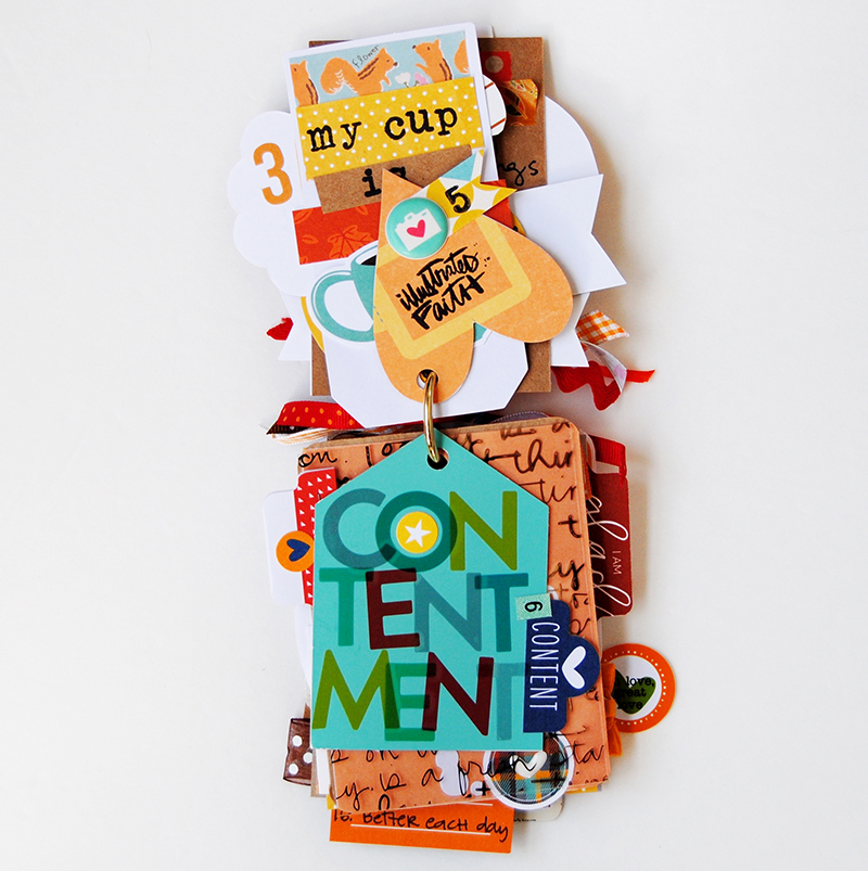 hybrid paper crafting gratitude mini book by Elaine Davis | Illustrated Faith Print & Pray