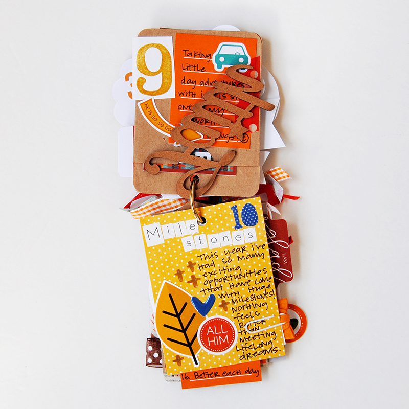 hybrid paper crafting gratitude mini book by Elaine Davis | Illustrated Faith Print & Pray