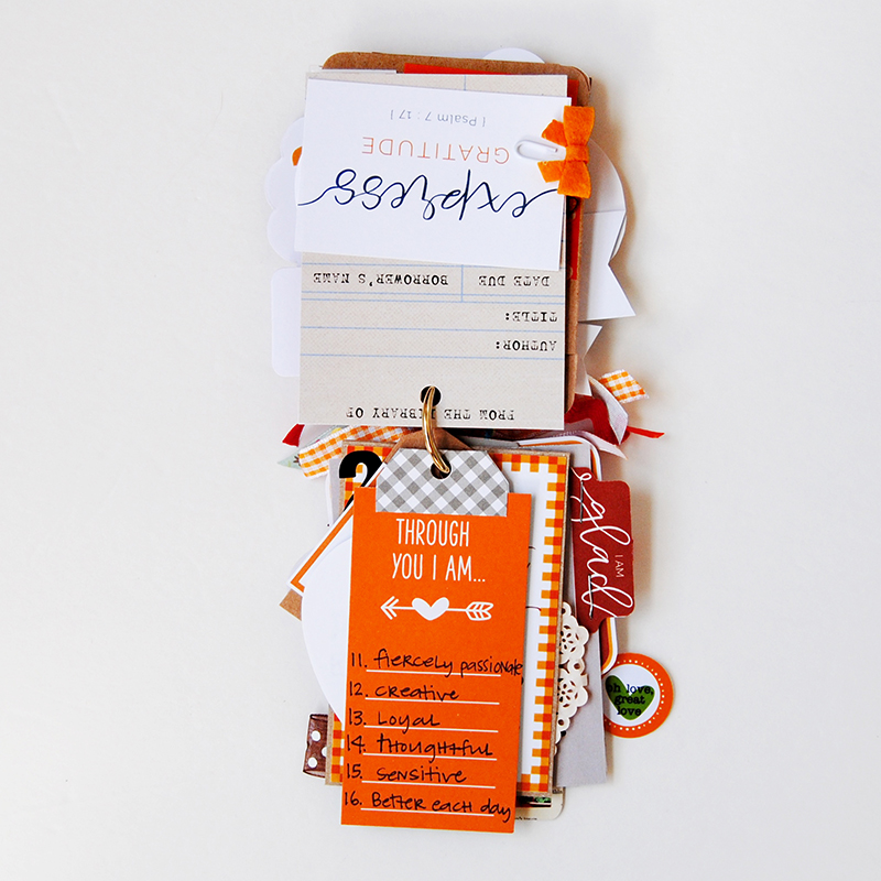 hybrid paper crafting gratitude mini book by Elaine Davis | Illustrated Faith Print & Pray