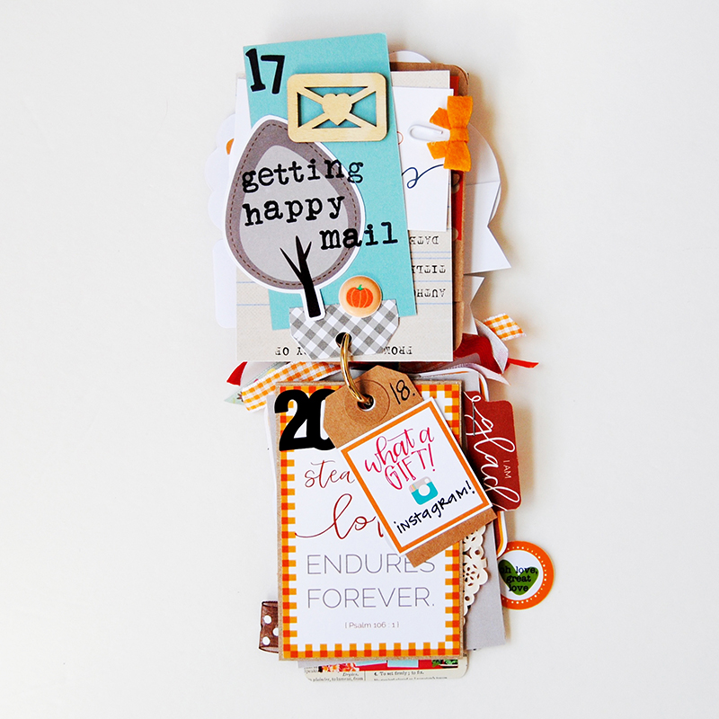 hybrid paper crafting gratitude mini book by Elaine Davis | Illustrated Faith Print & Pray