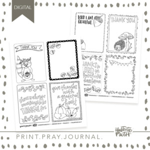 A Grateful Heart Coloring Pages & Traceables