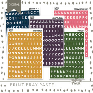 Tile Alpha Set | 'A Thankful Heart' Devo Colors