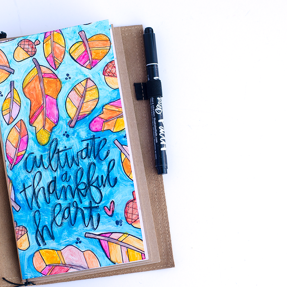 mixed media tutorial - what is mixed media? by Heather Greenwood | acrylic paint, india ink | Gratitude Documented