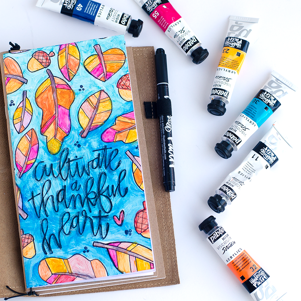 mixed media tutorial - what is mixed media? by Heather Greenwood | acrylic paint, india ink | Gratitude Documented