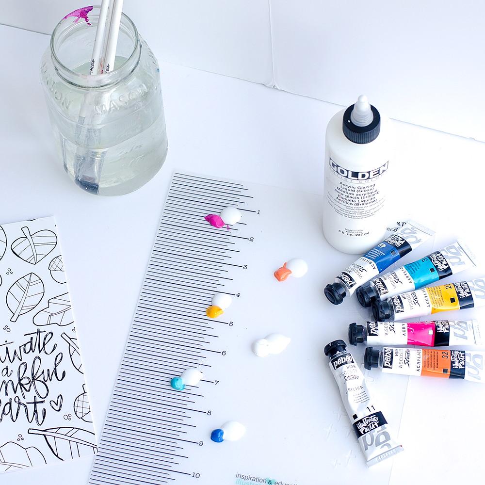 mixed media tutorial - what is mixed media? by Heather Greenwood | acrylic paint, india ink | Gratitude Documented