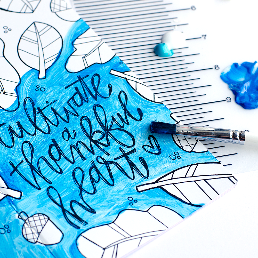 mixed media tutorial - what is mixed media? by Heather Greenwood | acrylic paint, india ink | Gratitude Documented