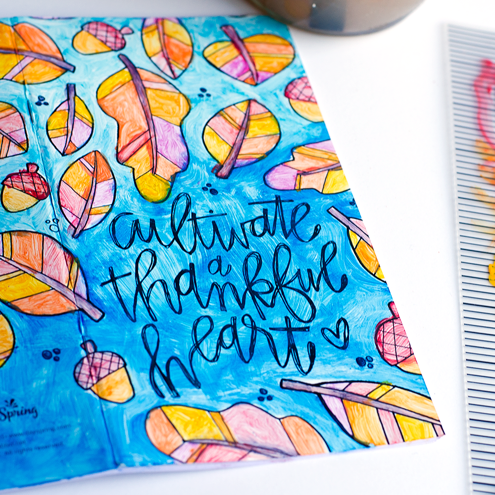 mixed media tutorial - what is mixed media? by Heather Greenwood | acrylic paint, india ink | Gratitude Documented