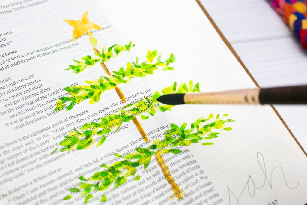 Watercolor Tutorial Bible Journaling by Amy Bruce - Leaning In - Offering a Broken Hallelujah