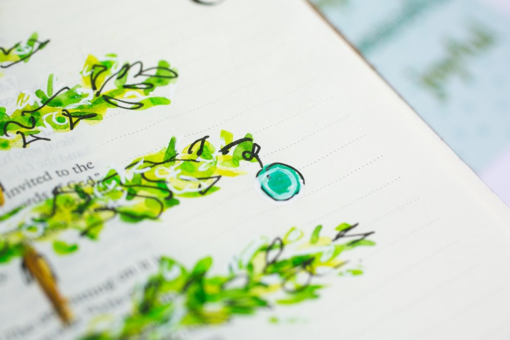 Watercolor Tutorial Bible Journaling by Amy Bruce - Leaning In - Offering a Broken Hallelujah