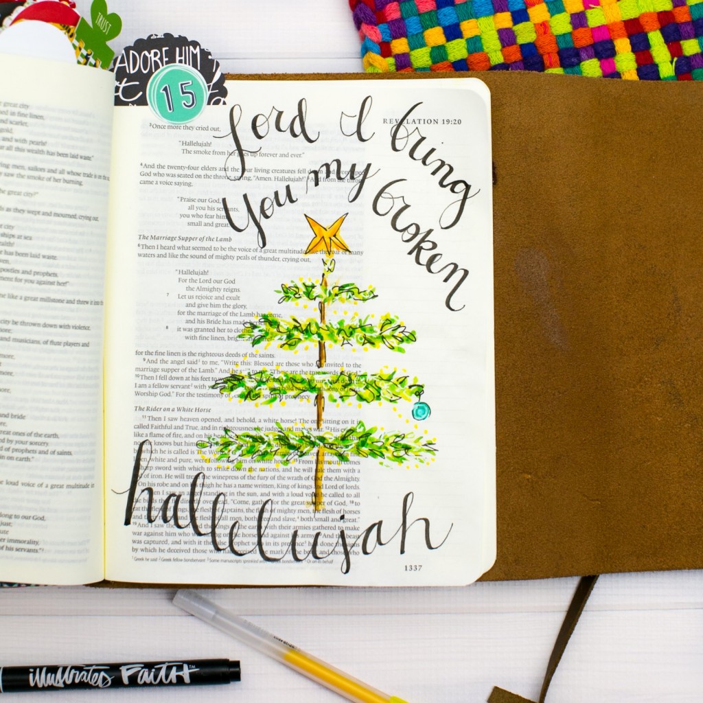 Watercolor Tutorial Bible Journaling by Amy Bruce - Leaning In - Offering a Broken Hallelujah