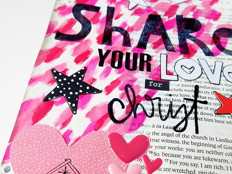 mixed media art Bible journaling by Abigail Clone | Teen Topic: Sharing Your Faith with Friends