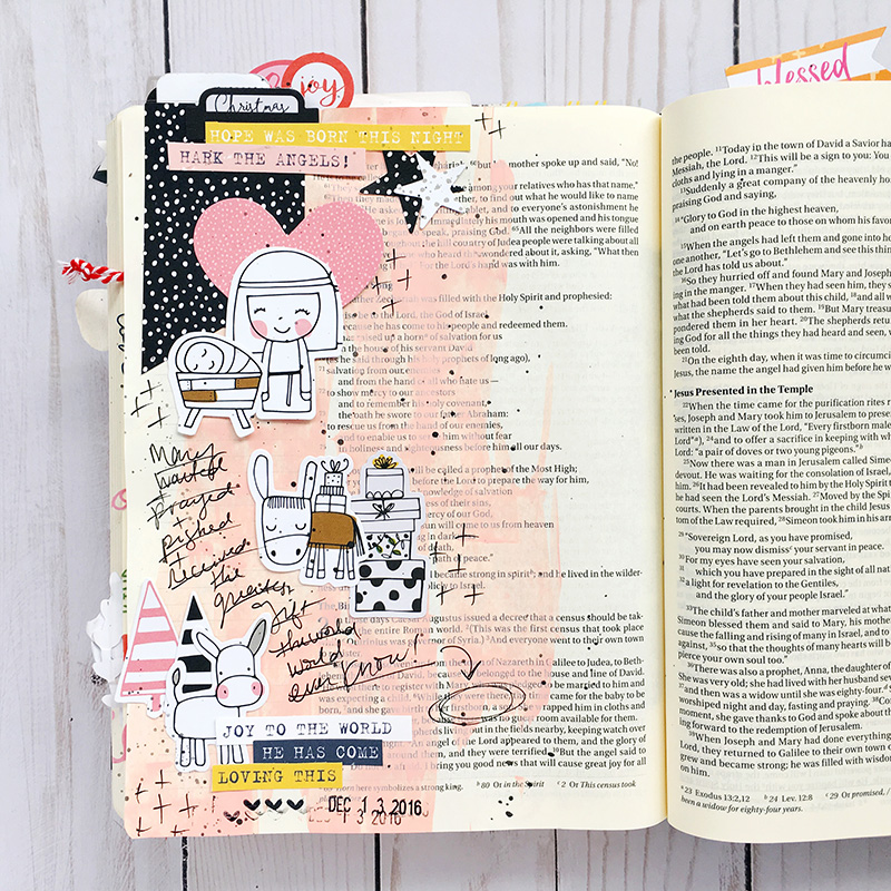 Worth the Wait | Mary and the Manger | mixed media art journaling Bible entry by Bailey Robert