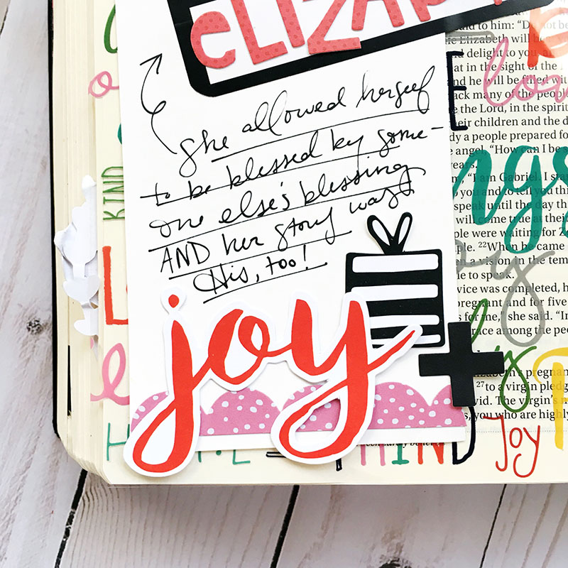 Bible journaling entry by Bailey Robert | Worth the Wait - Elizabeth | Illustrated Faith by Bella Blvd CHRISTmas Collection