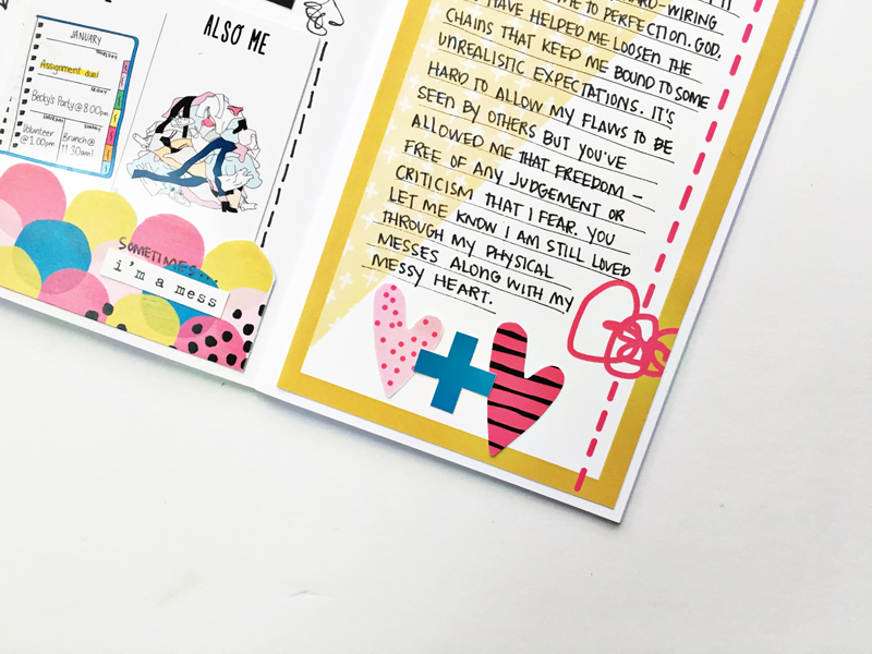 hybrid travelers notebook faith art journaling by Andrea Gray | Mess? What Mess? | Psalm 40:17