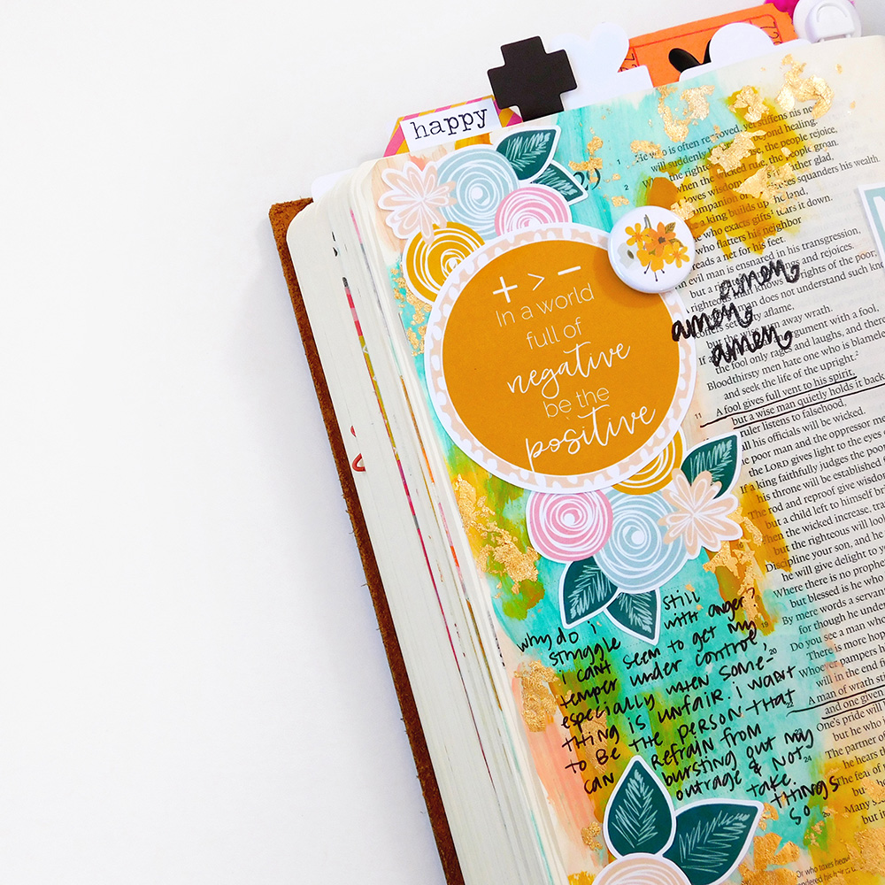 hybrid mixed media art journaling Bible entry by Elaine Davis | Seeing the Bigger Picture in Moments of Anger | Proverbs 29