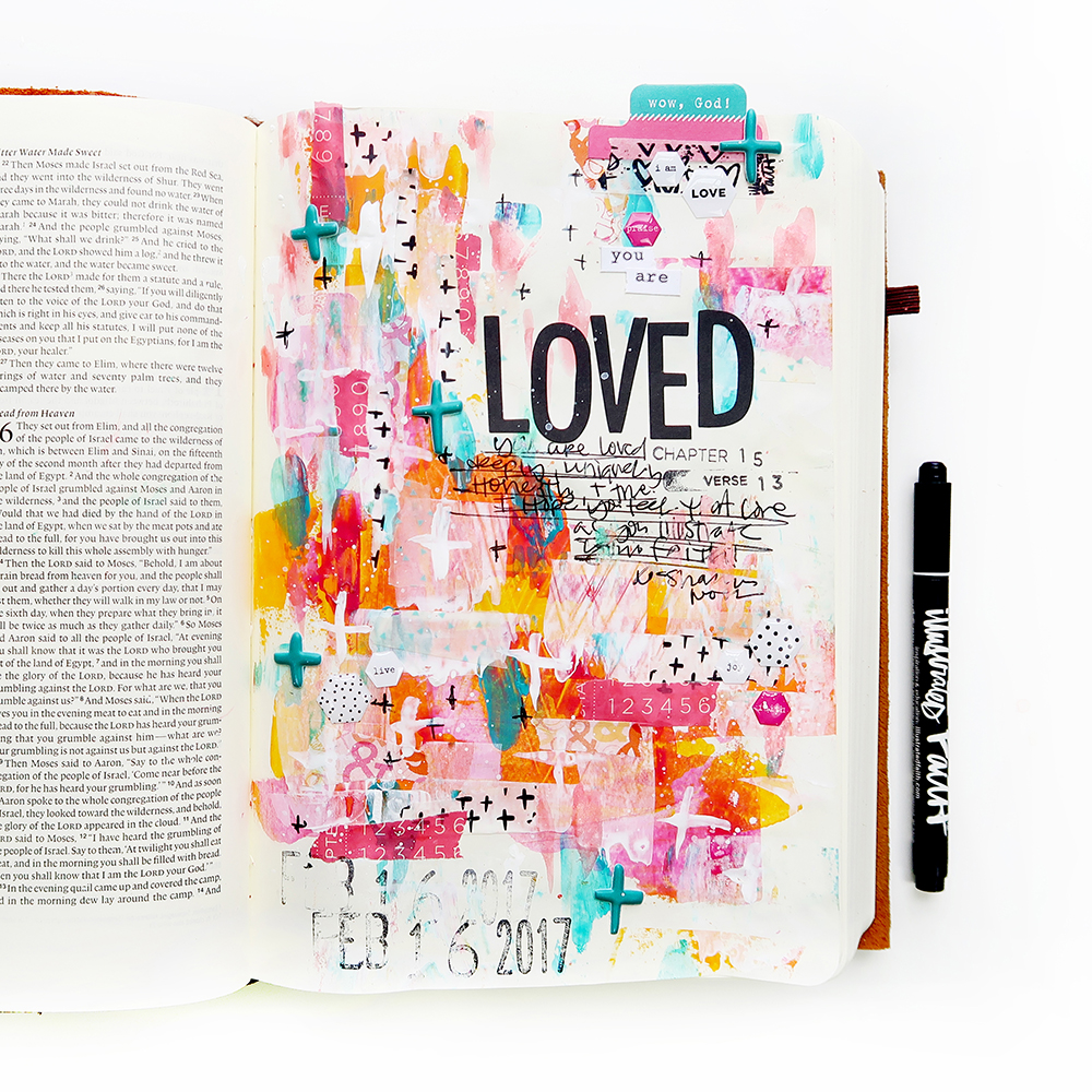 hybrid Bible journaling "scraplifting" inspiration and dos and don'ts by Elaine Davis