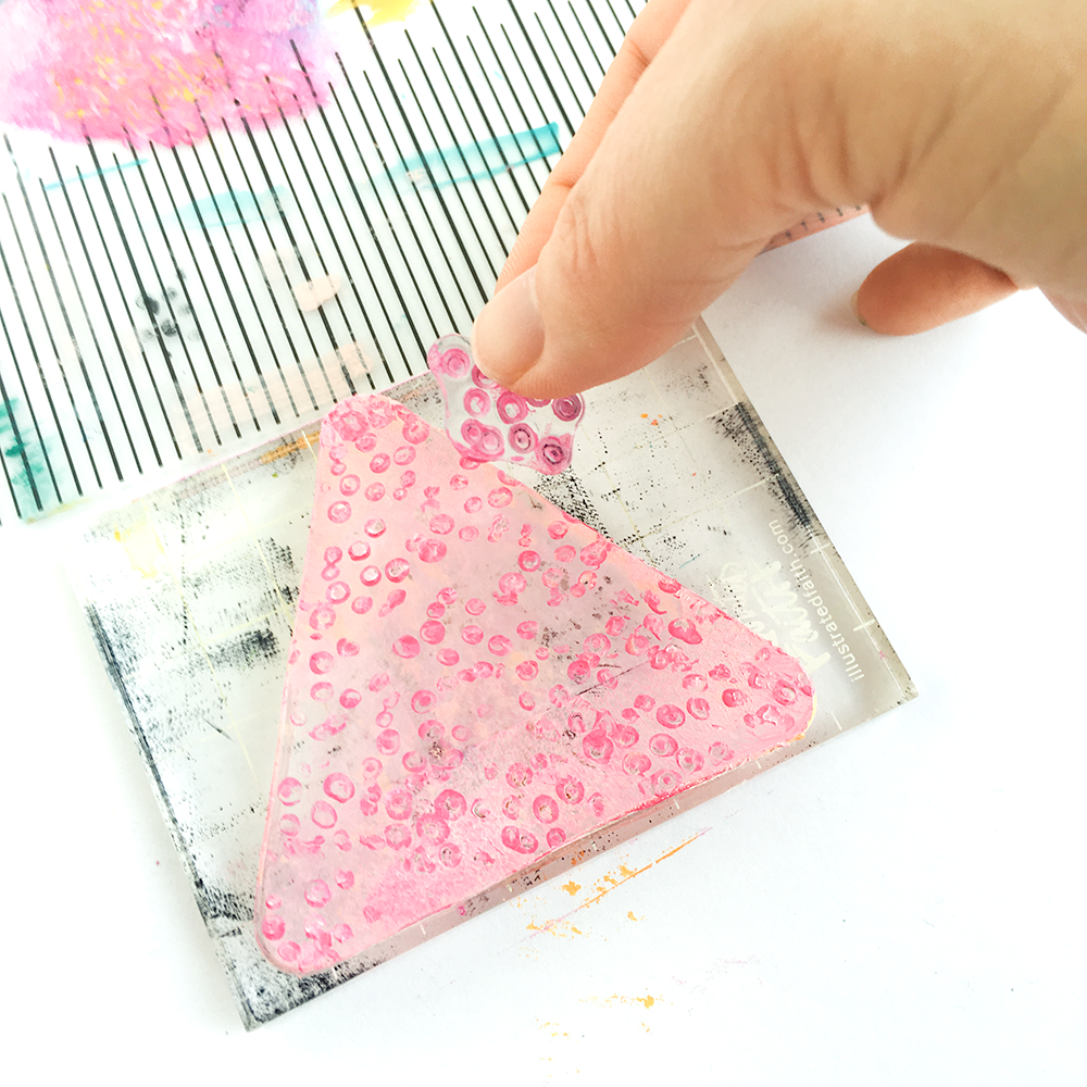 mixed media gelli plate tutorial and Bible Journaling entry by Heather Greenwood | Illustrated Faith Stubborn Love | The Great Commission and love