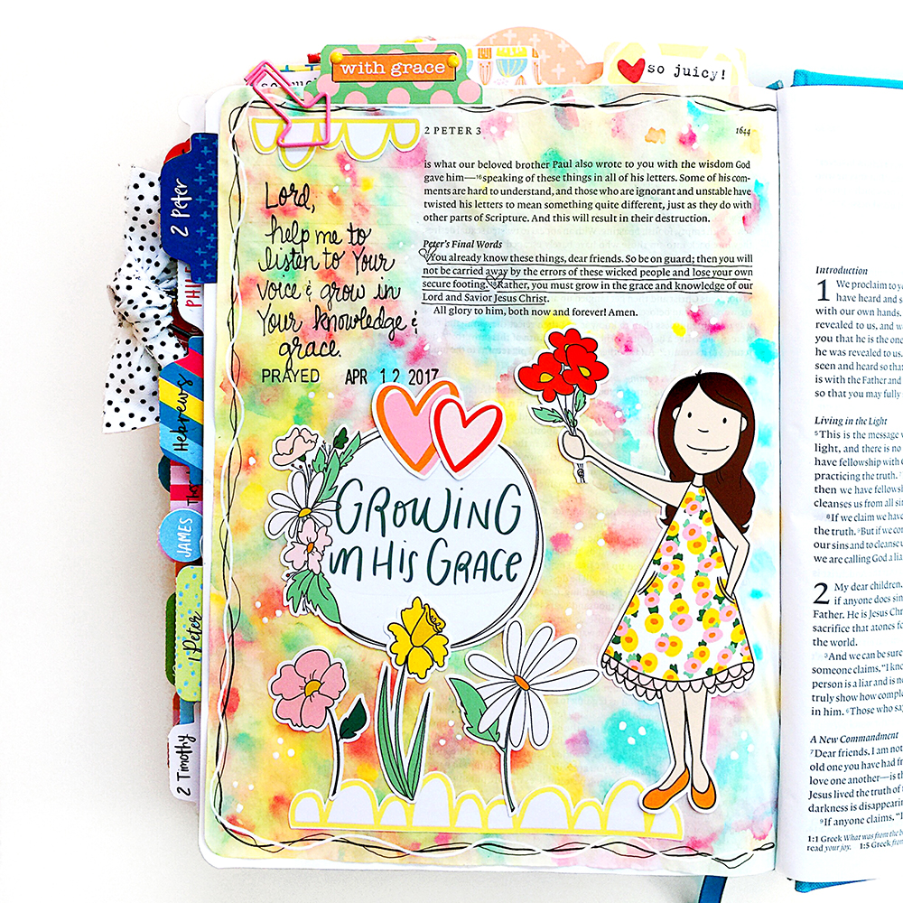 Growing in Grace: Bible Journaling Watercolor Technique Tutorial with Cristin Howell