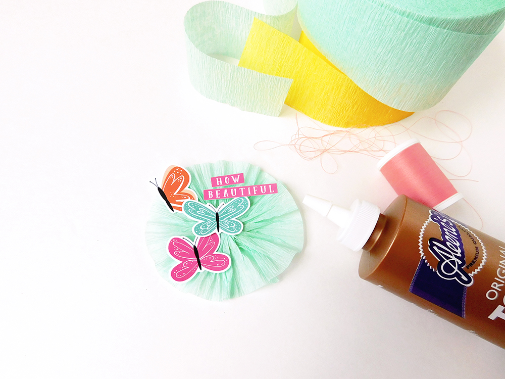 Print & Pray Crepe Paper Embellishments tutorial | bible journaling entry  by Elaine Davis