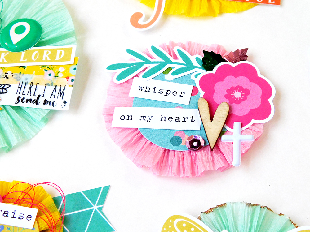 Print & Pray Crepe Paper Embellishments tutorial | bible journaling entry  by Elaine Davis