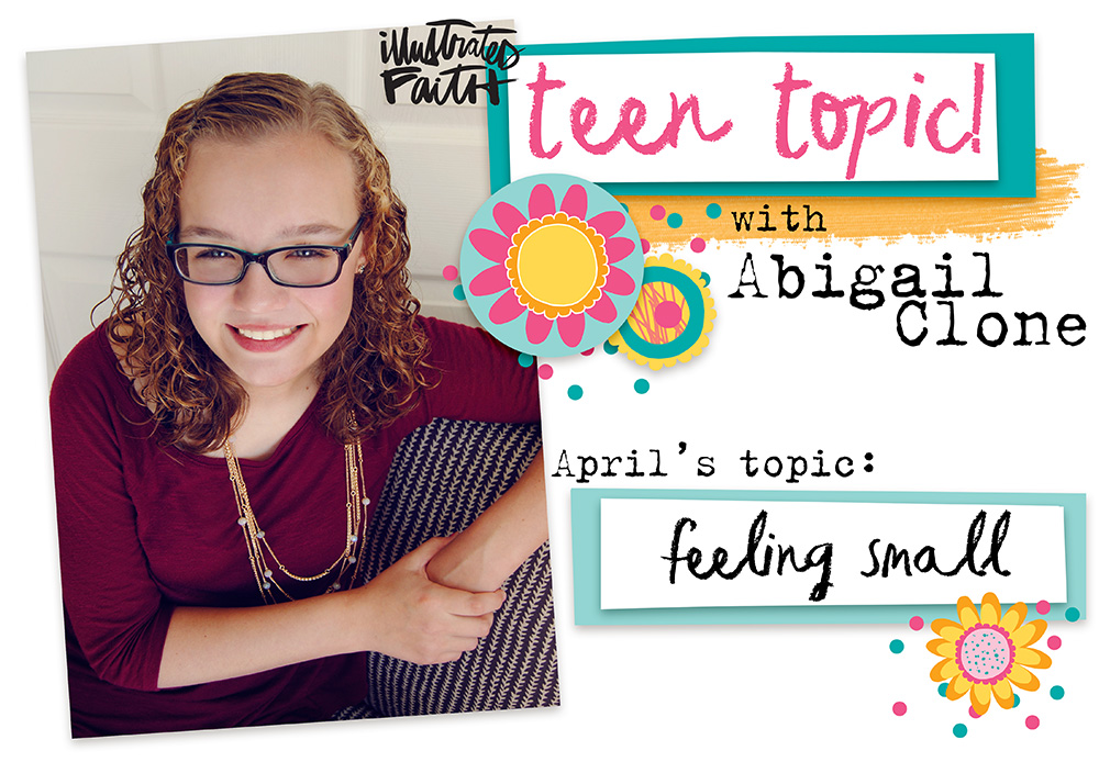 mixed media art journaling Bible entry by Abigail Clone | Teen Topic: Feeling Small