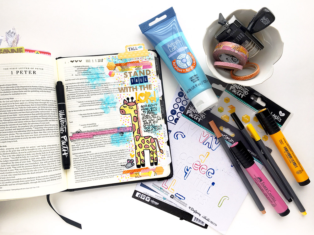 mixed media art journaling Bible entry by Abigail Clone | Teen Topic: Feeling Small