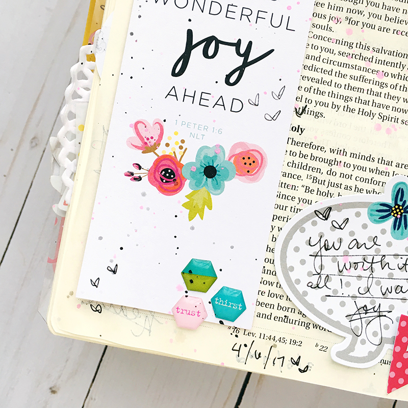 bible journaling entry by Bailey Jean Robert | Worth the Wait | Choosing Joy | 1 Peter 1:6