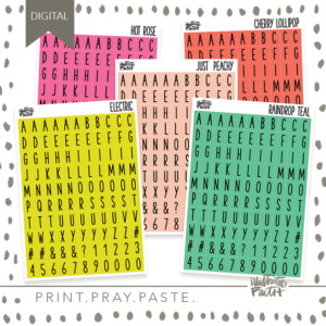 Tile Alpha Set | 'Doodles to Live By' Colors