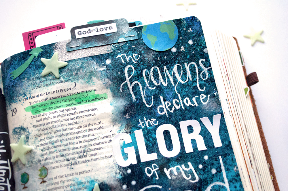 digital hybrid mixed media Bible journaling entry by Leah | Outta This World Love with Leah Schumacher