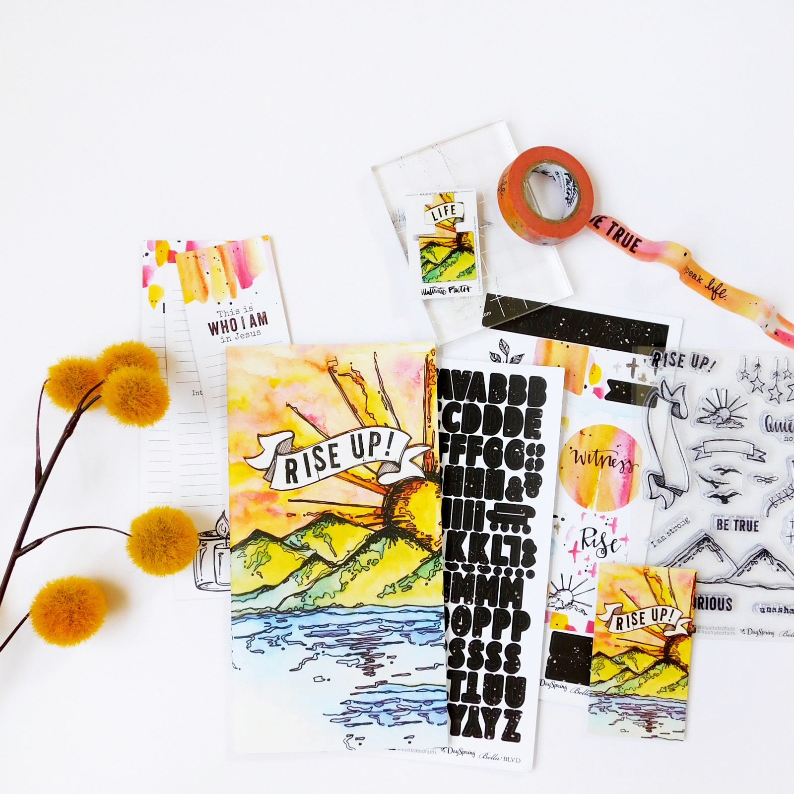 Let's Rise Up! New Illustrated Faith Bible Journaling Kit! Contents Inside