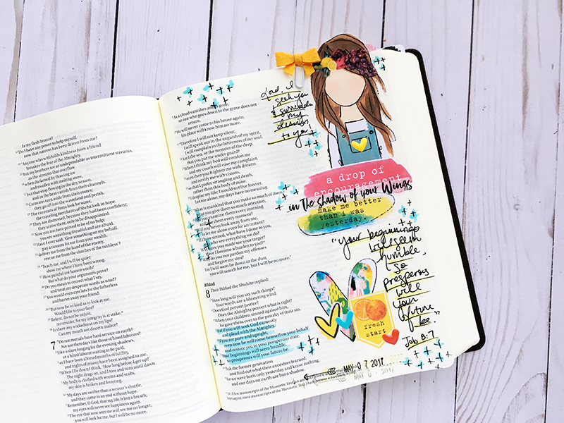 hybrid Bible Journaling entry by Bailey Jean Robert | Worth the Wait | Small Beginnings | Beloved Society