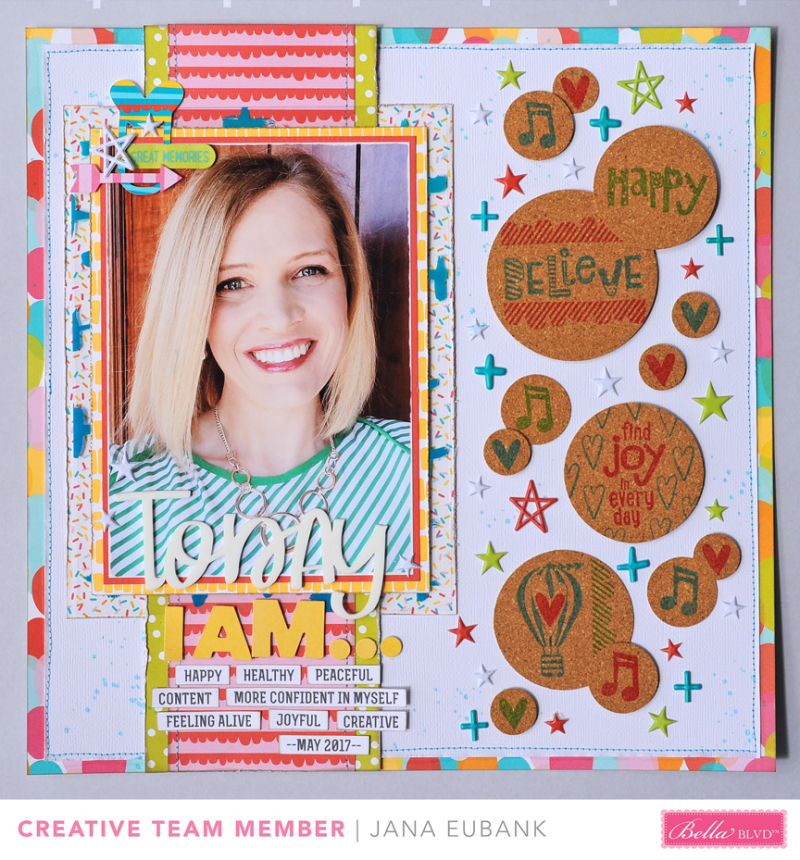Creating Cork Embellishments with Clear Stamps by Jana Eubank | Bella Blvd Round Up using Illustrated Faith stamps