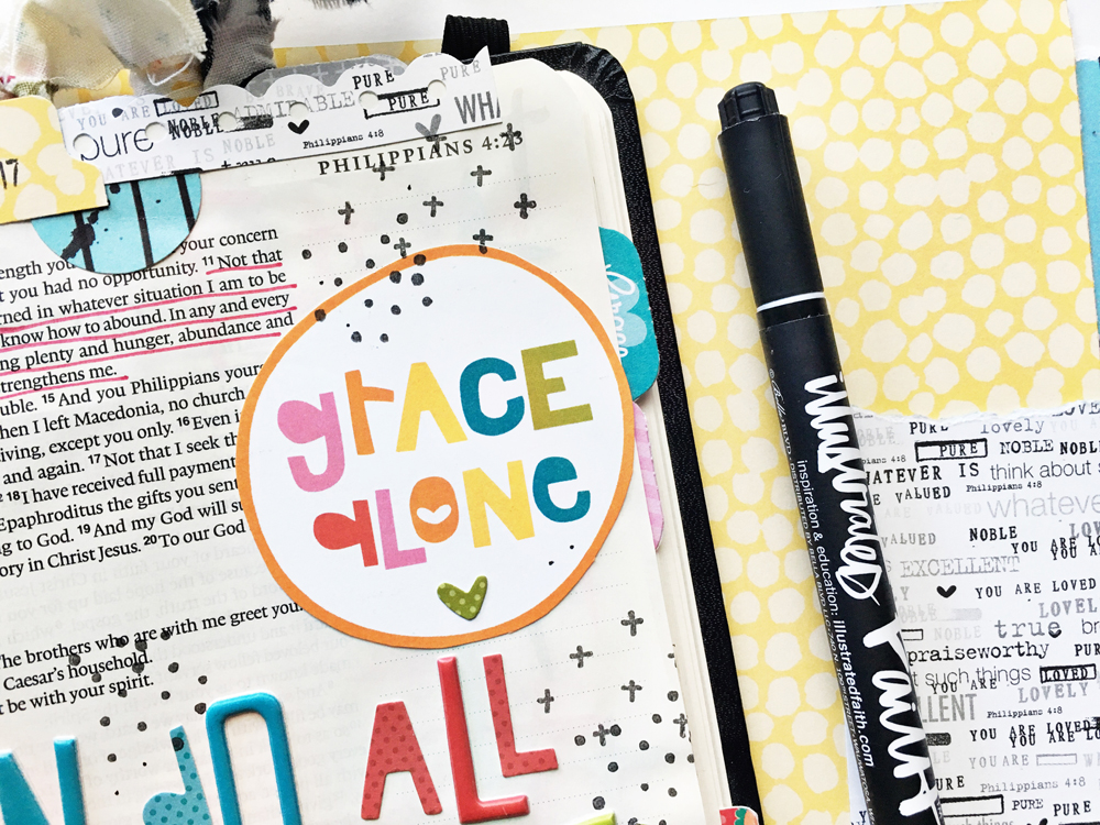 bible journaling entry by Andrea Gray | Memory Keeping: Faith Edition | Through Christ Who Strengthens Me