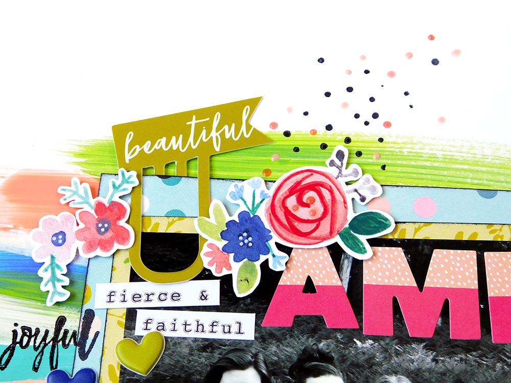 mixed media and hybrid scrapbook page by Elaine Davis | Scrapbook His Faithfulness with Print & Pray!