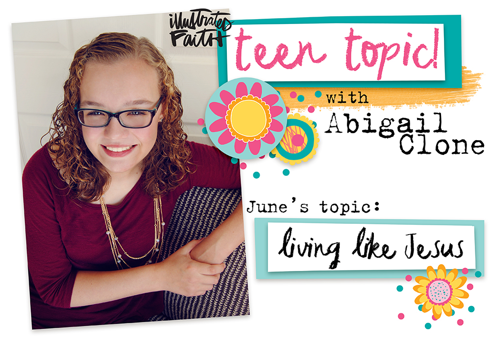 mixed media bible journaling page by Abigail Clone | Teen Topic: Living Like Jesus
