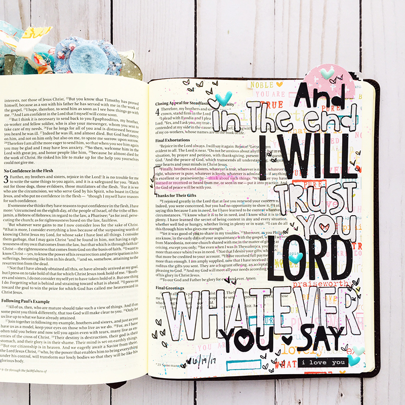 bible journaling entry by Bailey Jean Robert | Worth the Wait | Whatever You Say