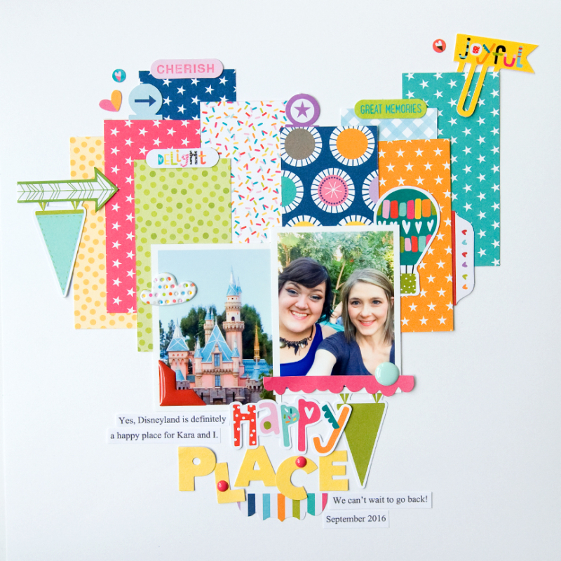 scrapbook pages by Tegan Skwiat | Illustrated Faith Bella Blvd Round Up July 2017