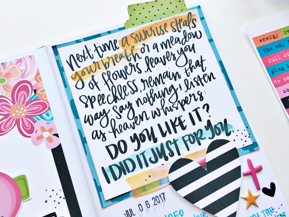 hybrid printable traveler's notebook entry by Andrea Gray | Memory Keeping: Faith Edition | Just For You