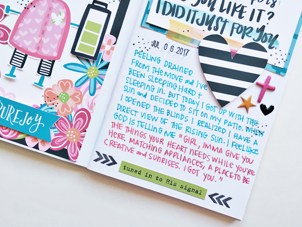 hybrid printable traveler's notebook entry by Andrea Gray | Memory Keeping: Faith Edition | Just For You