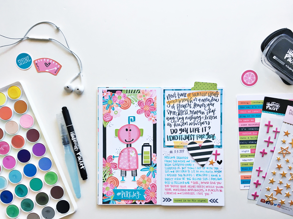 hybrid printable traveler's notebook entry by Andrea Gray | Memory Keeping: Faith Edition | Just For You