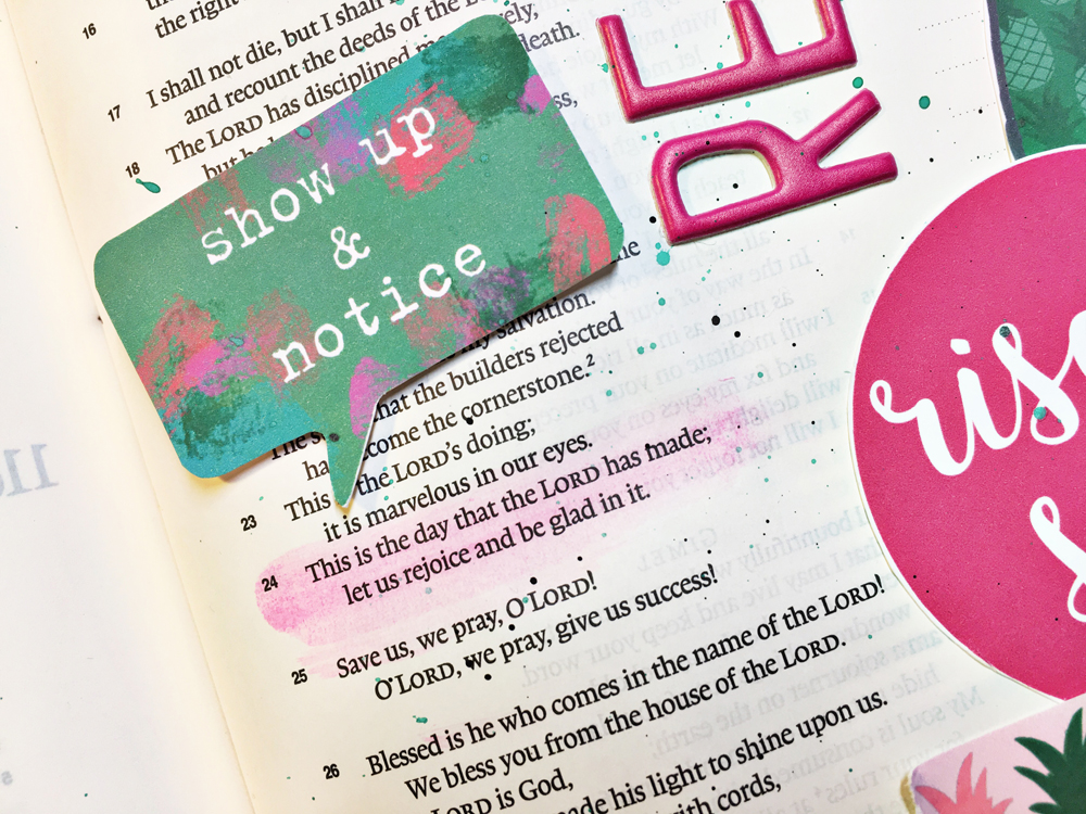 hybrid printable bible journaling entry by Andrea Gray | Memory Keeping: Faith Edition | REJOICE!