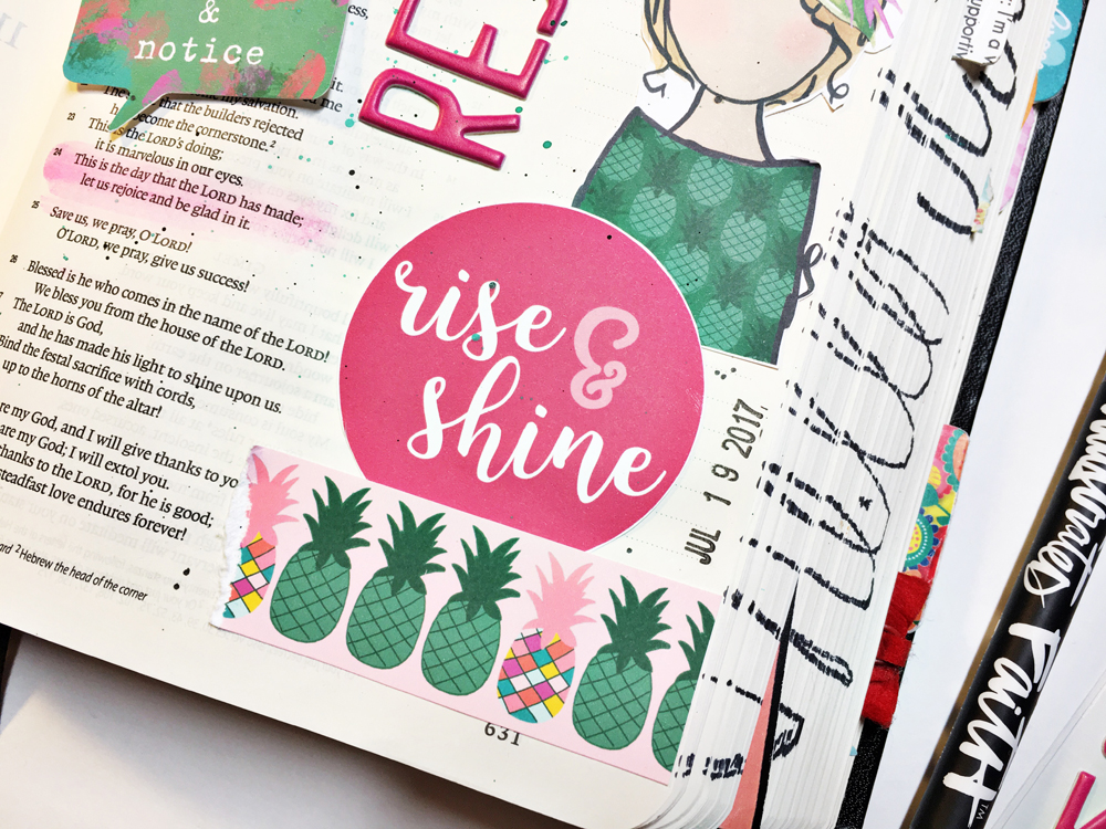 hybrid printable bible journaling entry by Andrea Gray | Memory Keeping: Faith Edition | REJOICE!