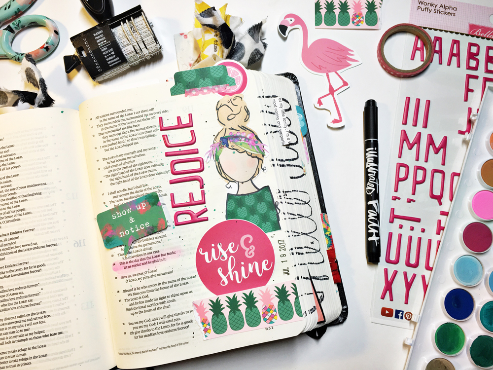 hybrid printable bible journaling entry by Andrea Gray | Memory Keeping: Faith Edition | REJOICE!