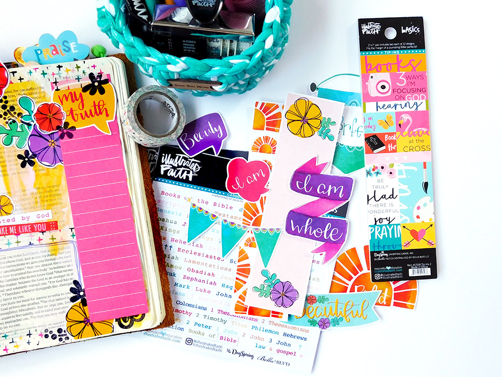 mixed media bible journaling entry by Elaine Davis | Speak Truth to the Lord, Speak Life to the World