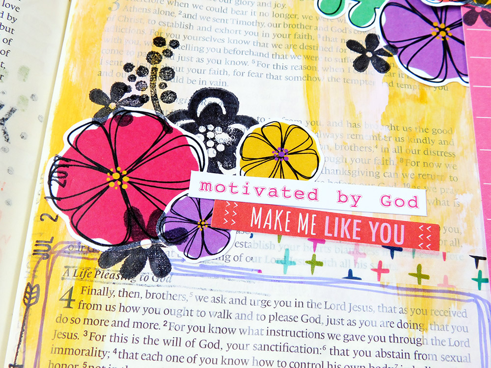 mixed media bible journaling entry by Elaine Davis | Speak Truth to the Lord, Speak Life to the World
