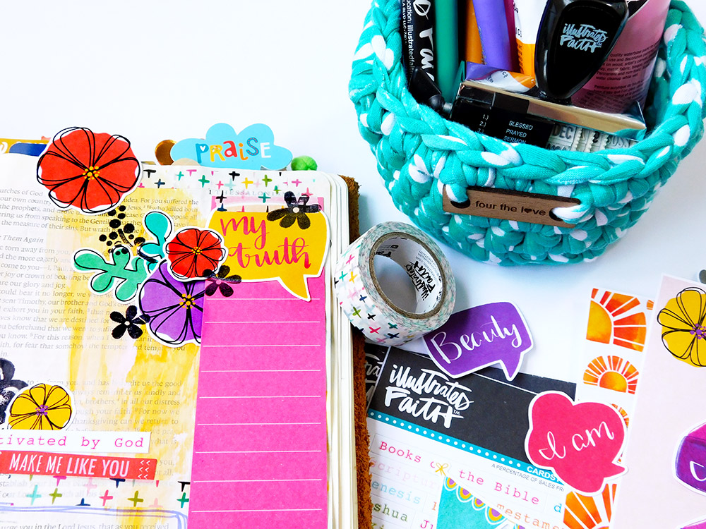 mixed media bible journaling entry by Elaine Davis | Speak Truth to the Lord, Speak Life to the World